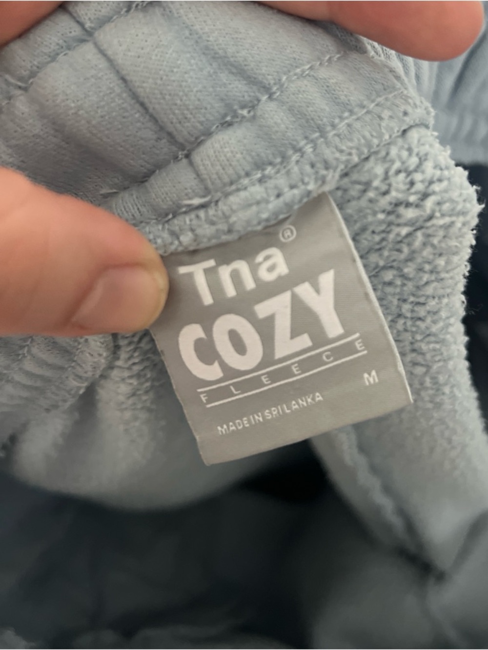 Aritzia TNA Light Blue Cozy Fleece Cargo Sweatpants - Picture 5 of 7